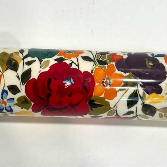 The Pioneer Woman Harvest Fall Flower Ceramic Rolling Pin w/ Acacia Handles - Picture 3 of 9